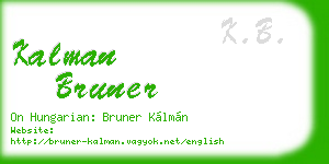 kalman bruner business card